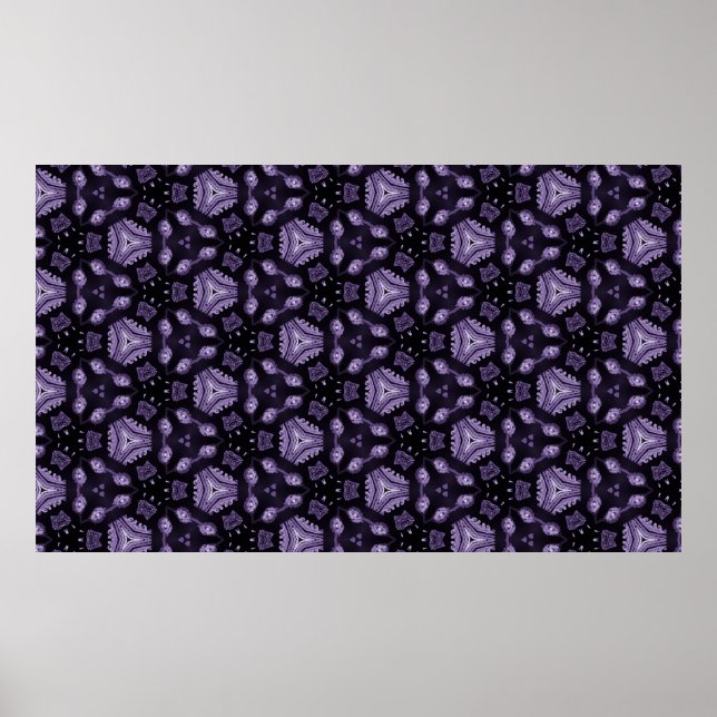 Abstrakt art ögon och mönster med diamanter poster (Framsidan)