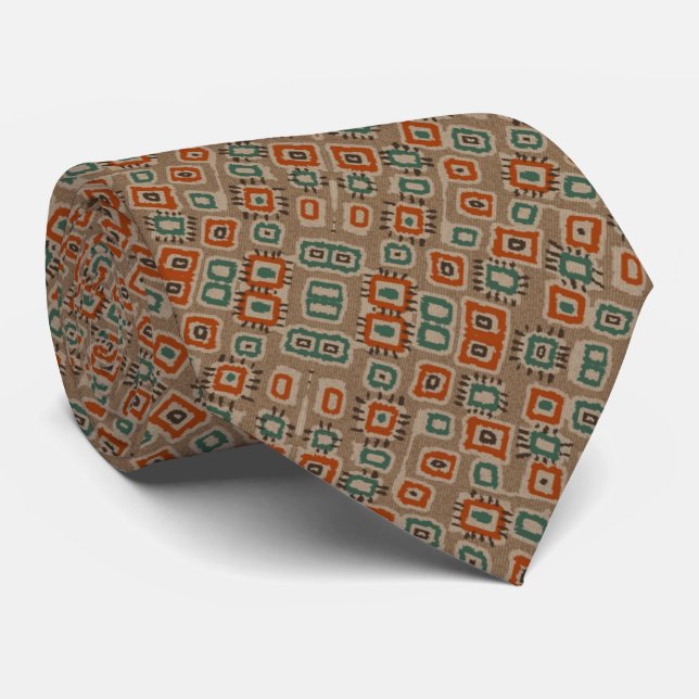 Abstrakt Art Old Trasa Patches Neck Tie Slips (Rullad)