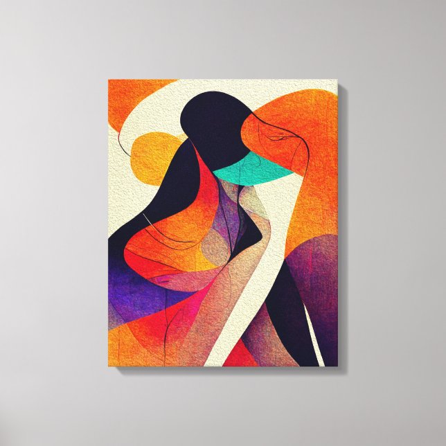 Abstrakt Art Painting Canvas Paeing Wall Art (Framsida)