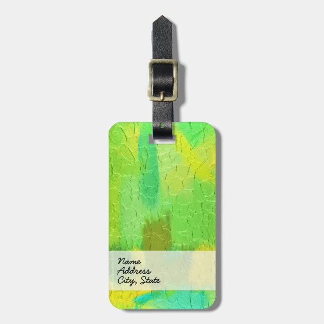 Abstrakt Art Painting Retro Färg 3 Bagagebricka (Vertikal Framsida)