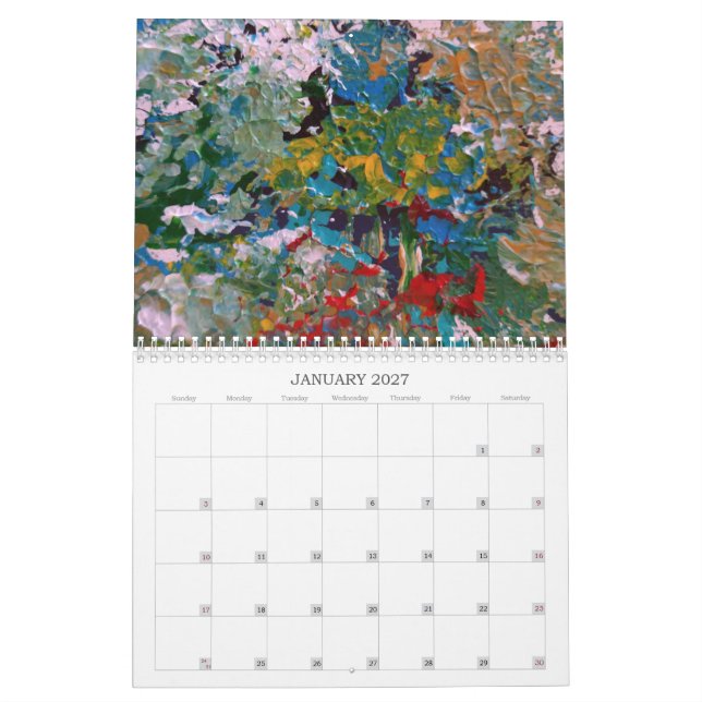 Abstrakt Art Paintings-kalender för 2025 Kalender (Jan 2027)