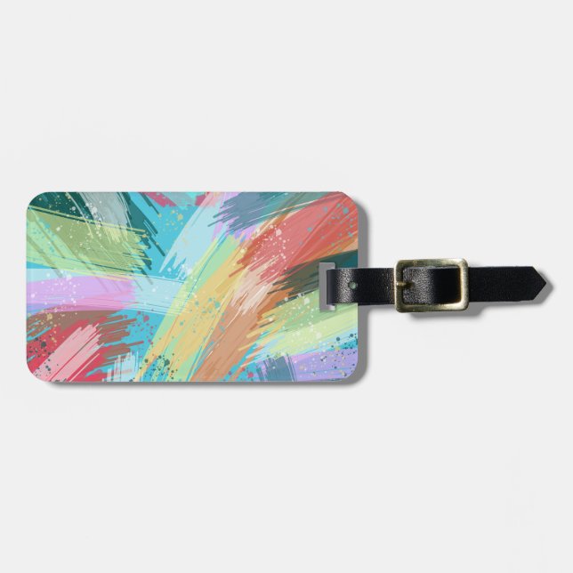 Abstrakt Art Pastel Bagagebricka (Horisontell Framsida)