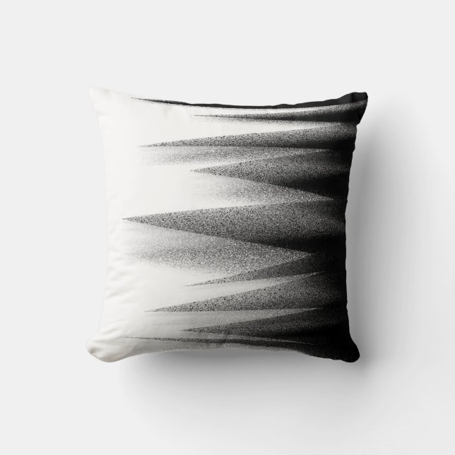 Abstrakt Art Pastel Black White Fold Kudde (Framsida)