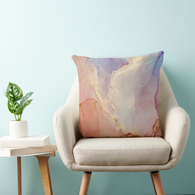 Abstrakt Art Pastel Färg Dekorativ kudde (Stol)