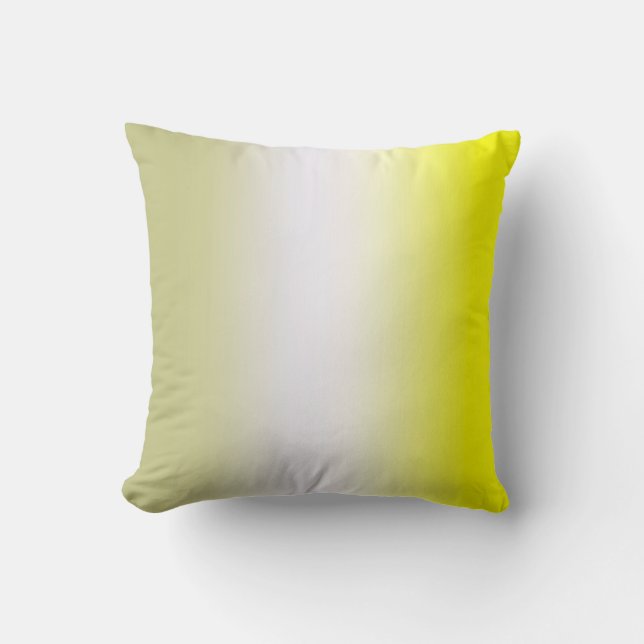 Abstrakt Art Pastel Gult White Grått Sunny Kudde (Framsida)