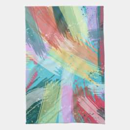 Abstrakt Art Pastel Kökshandduk