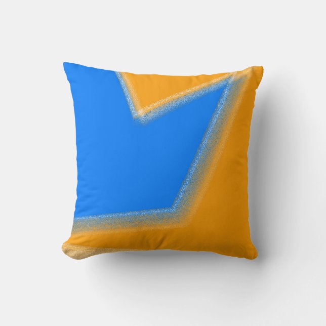 Abstrakt Art Pastel Lavender Blue-Orange Kudde (Framsida)