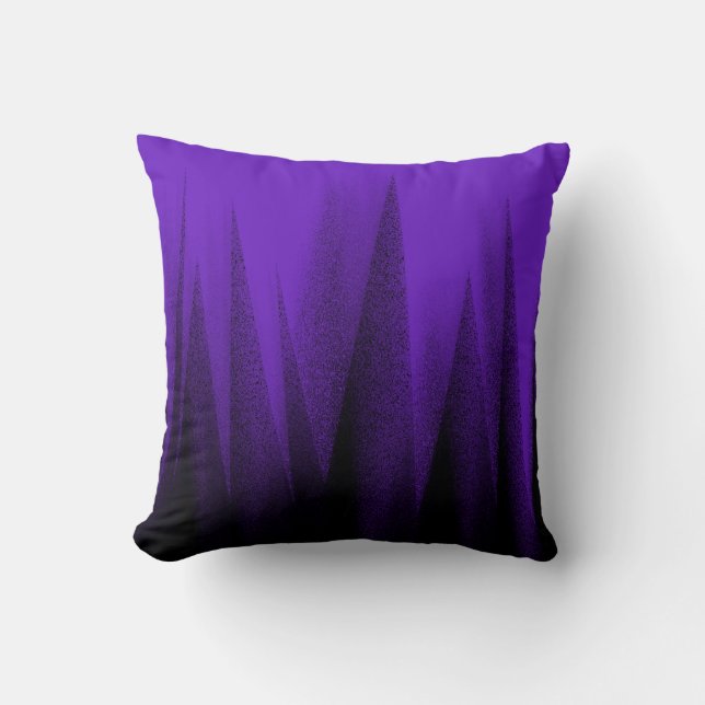 Abstrakt Art Pastel Lavender Lila Black Kudde (Framsida)