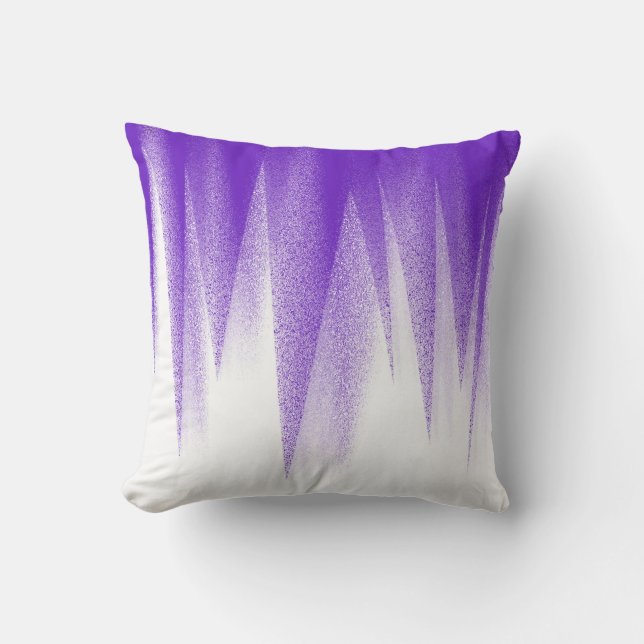 Abstrakt Art Pastel Lavender Lila White Kudde (Framsida)