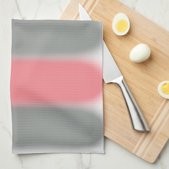 Abstrakt Art Pastel Rosa Grått Minimalism Kökshandduk (Vikt i Fjärdedel)