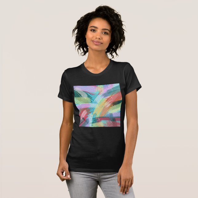 Abstrakt Art Pastel T Shirt (Hel framsida)