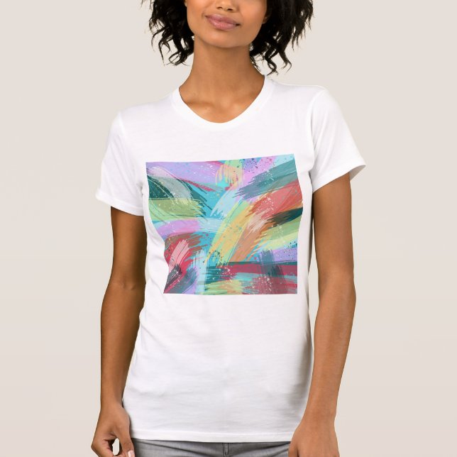 Abstrakt Art Pastel T Shirt (Framsida)
