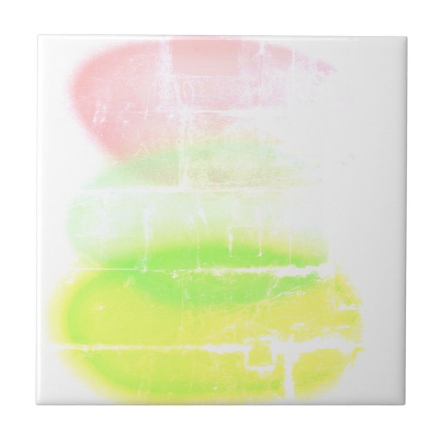 Abstrakt Art Pastel Turcos Färg Kakelplatta (Framsidan)