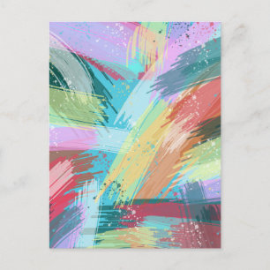 Abstrakt Art Pastel Vykort