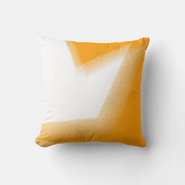 Abstrakt Art Pastel White-Orange Kudde (Framsida)
