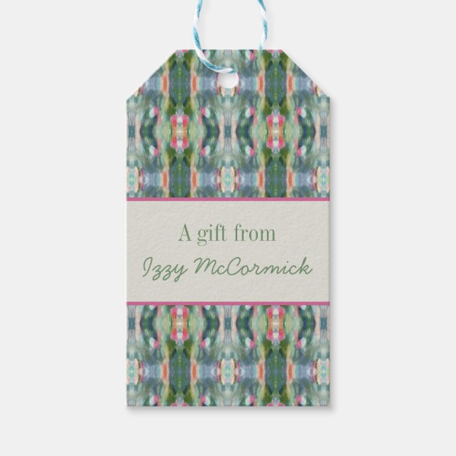 Abstrakt Art Personlig Gift-Märkre Presentetikett (Framsidan)
