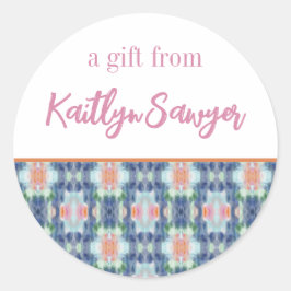 Abstrakt Art Personlig Gift Stickers Runt Klistermärke