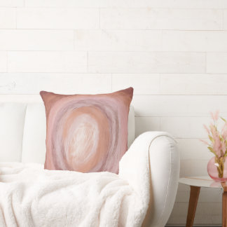Abstrakt Art Pillow - Modern Rosa Neutralt Kudde