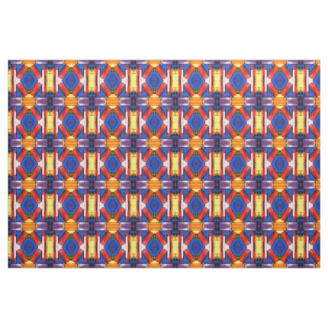 Abstrakt Art Pima Cotton Fabric Tyg (Yard)