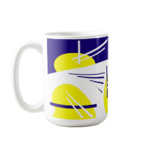 Abstrakt Art Positive Vibes Gult Blue White