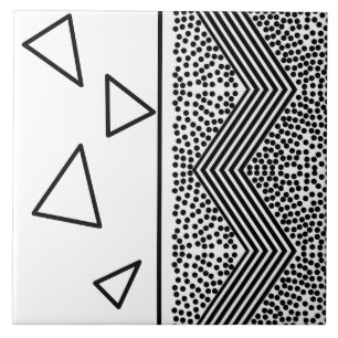 Abstrakt Art Pyramid Triangle Linjer Mönster Kakelplatta