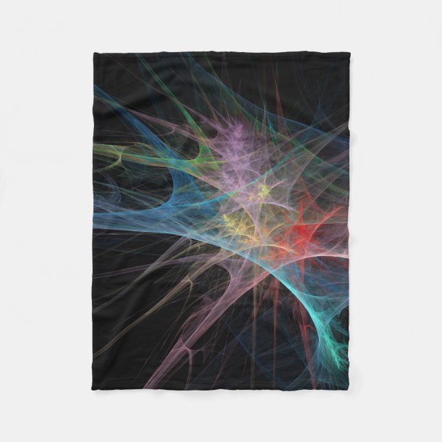 Abstrakt Art Rainbow Ice Fleecefilt (Framsidan)