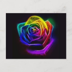 Abstrakt Art Rainbow Ro Vykort