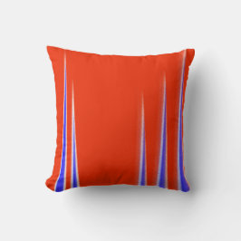 Abstrakt Art Red Blue White Minimalism Kudde