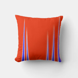 Abstrakt Art Red Blue White Minimalism Kudde