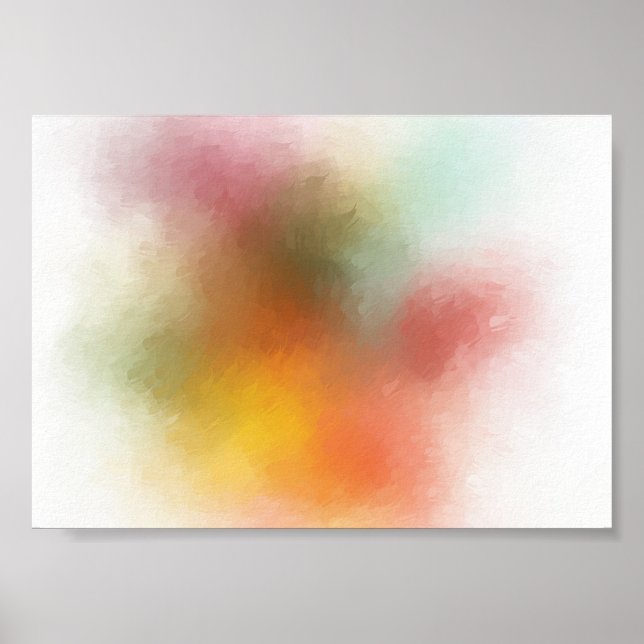 Abstrakt Art Red Gult Blue Grönt Lila Rosa Poster (Framsidan)
