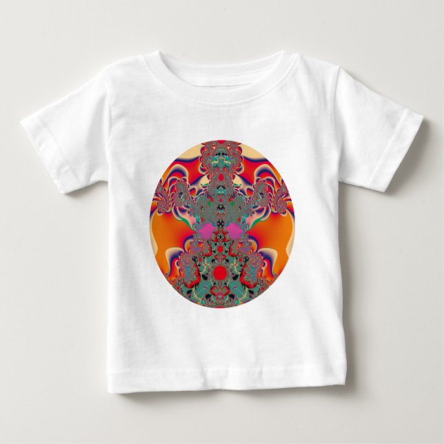 Abstrakt Art Red Meditation T-shirt (Framsida)