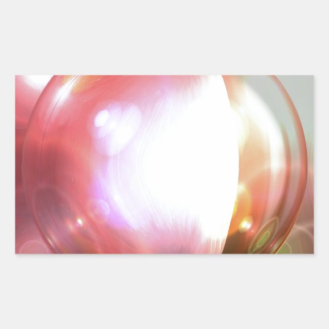 Abstrakt Art Rektangulärt Klistermärke (Framsida)