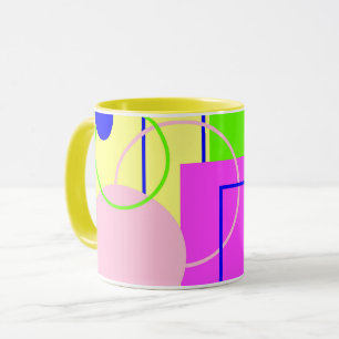 Abstrakt Art Retro Stil Bright Mugg Kopp
