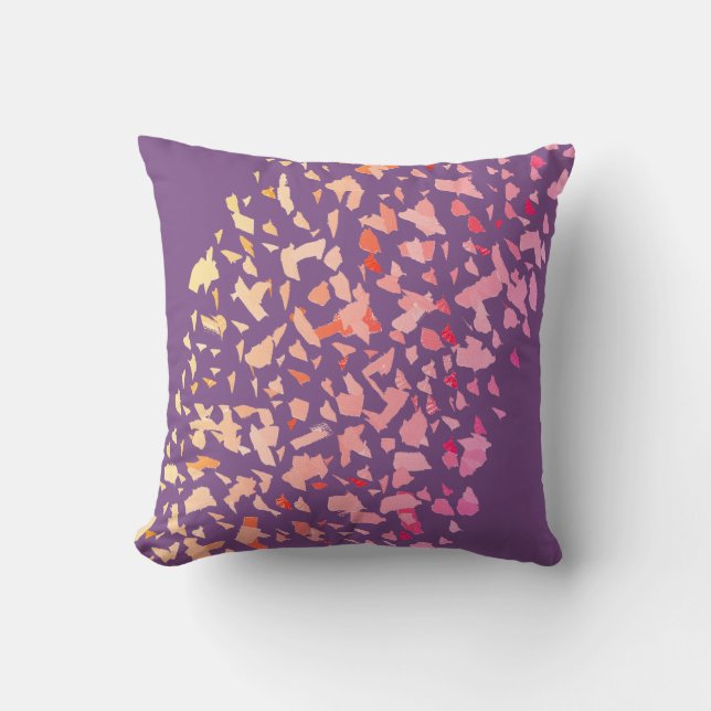 Abstrakt Art Rosa Coral Dekorativ kudde Cushion (Framsida)