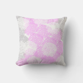 Abstrakt Art Rosa Grått Pastel White Minimalism Kudde