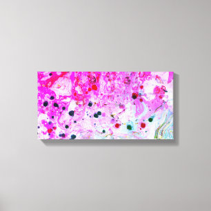 Abstrakt Art Rosa Red Grönt Modern Trendig Canvastryck