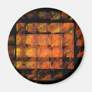Abstrakt Art Round Magnet