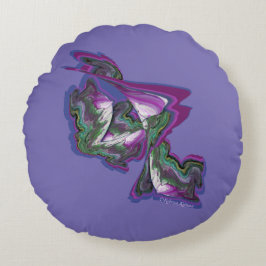 Abstrakt Art Rund Kudde