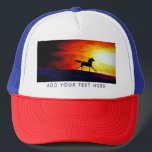 Abstrakt Art Runhorse White Red Blue Modern Keps<br><div class="desc">Abstrakt Art Running Horse White Red Blue Elegant Modern Template Truckerkeps.</div>