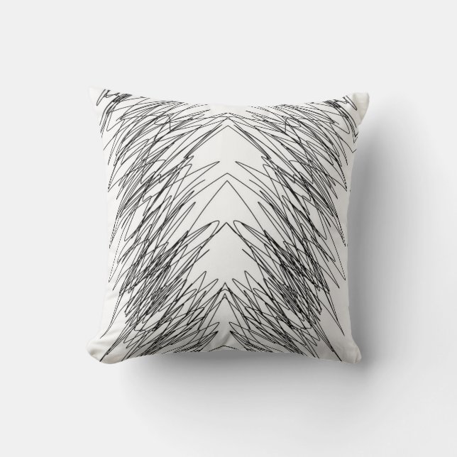 Abstrakt Art Sketch Cushion Dekorativ kudde (Framsida)