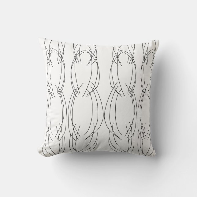 Abstrakt Art Sketch Cushion Dekorativ kudde (Framsida)