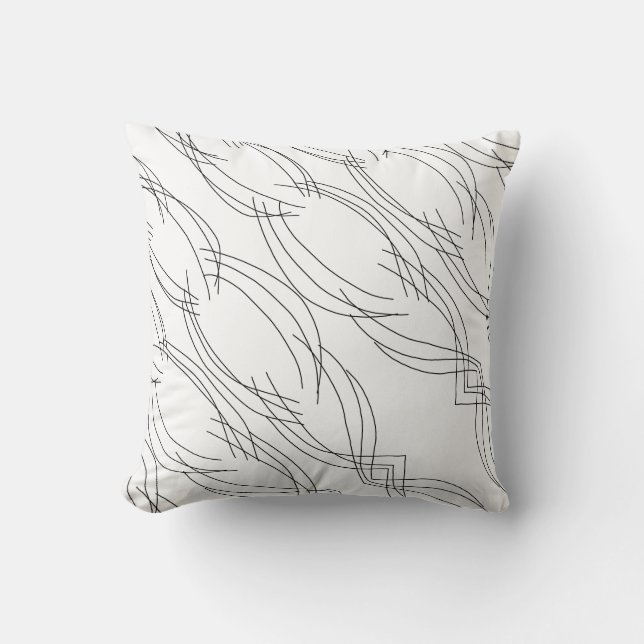 Abstrakt Art Sketch Cushion Dekorativ kudde (Framsida)