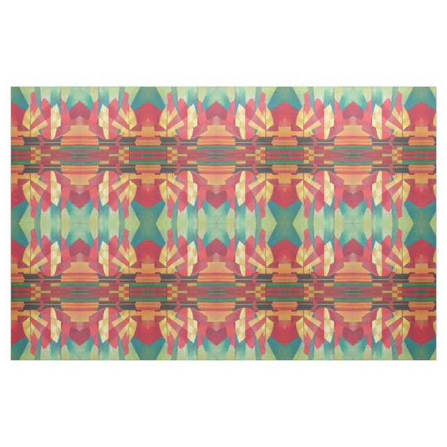 Abstrakt Art-skräppost mot Djup Blå himmel Tyg (Fat Quarter)