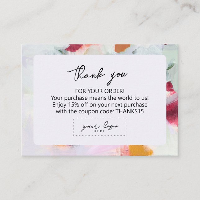 Abstrakt Art Small Business Company Logotyp Brandi Visitkort (Framsida)