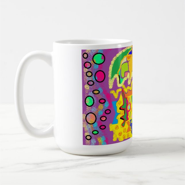 Abstrakt Art som Josefer Flerfärgat jacka! Kaffemugg (Vänster)