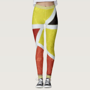 Abstrakt Art som målar ett av ett slag Leggings