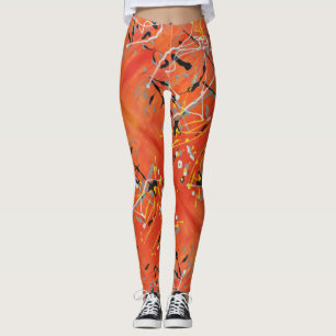 Abstrakt Art som målar ett av ett slag Leggings