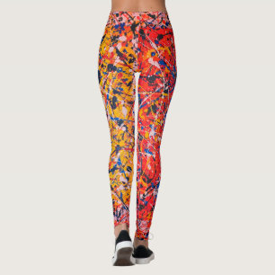 Abstrakt Art som målar ett av ett slag Leggings