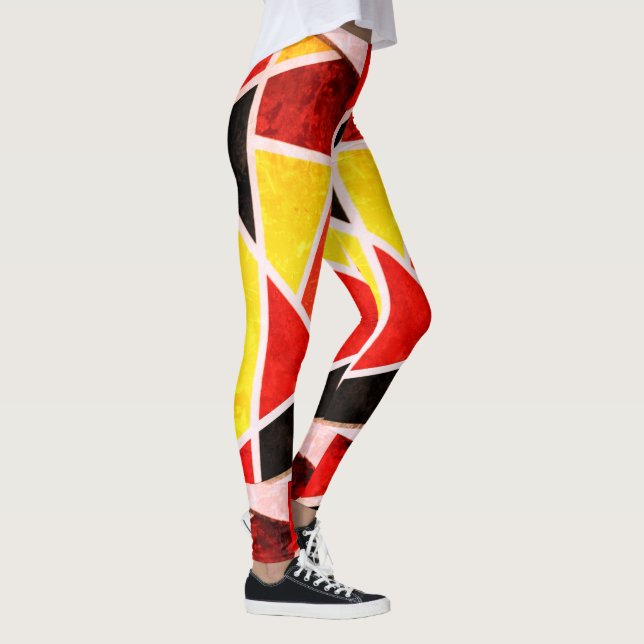 Abstrakt Art som målar ett av ett slag Leggings (Höger)
