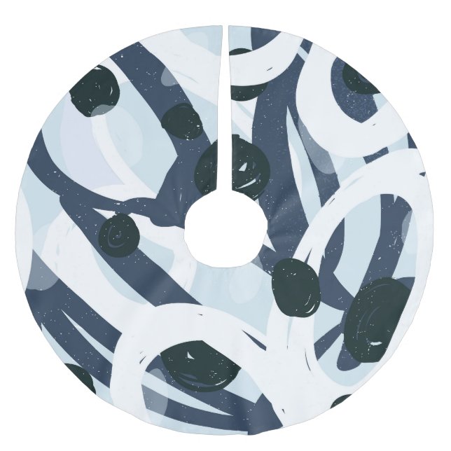 Abstrakt Art: Sömlös målning Illustration Julgransmatta Borstad Polyester (Framsidan)